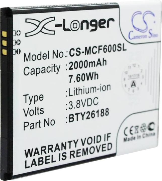 Image du produit AccuCell Batterie MOBISTEL Cynus F6, BTY26188