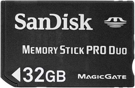 Produktbild SanDisk Memory Stick Pro DUO (32 GB, Memory Stick Duo)