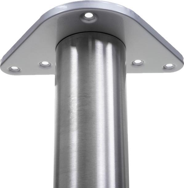 Produktbild Swisshandel24 4x Tischbein, für Schreibtisch Esstischfuss Tischgestell, 73cm Edelstahl-Optik