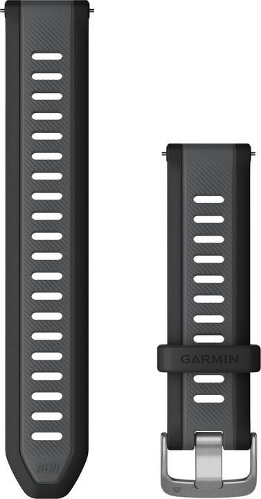 Produktbild Garmin watch strap Quick Release, black/slate grey (20 mm, Silikon)