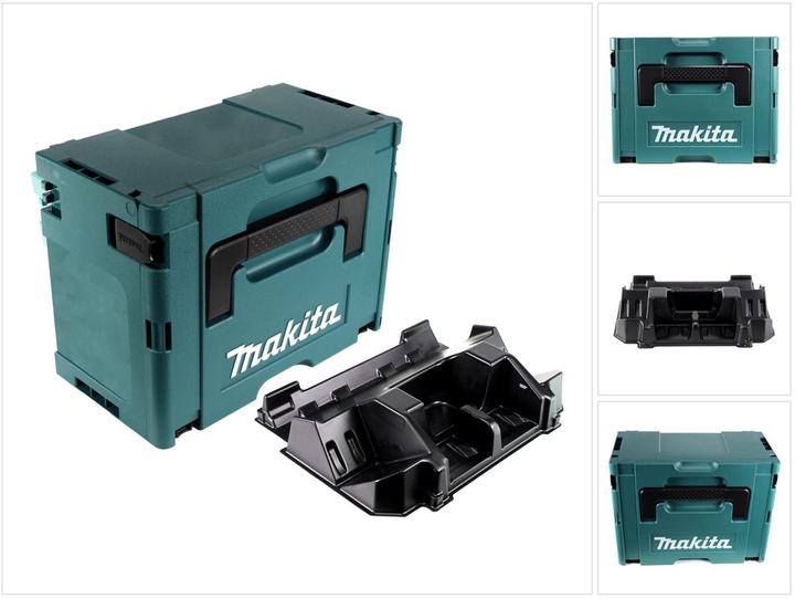 Actual product image Makita MAKPAC 3 case ( 821551-8 ) with insert for BL18xx B batteries + charger DC18RD ( 8392053 )