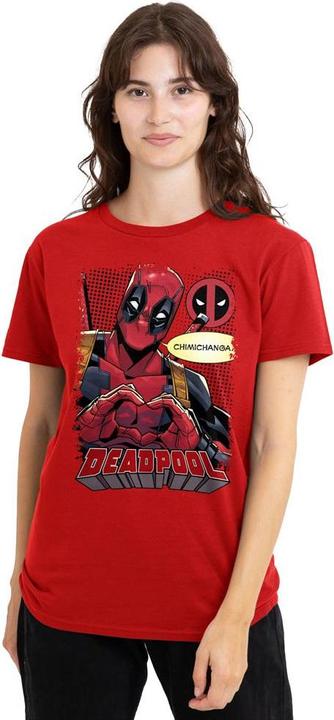 Actual product image Deadpool Unisex Adult Chimichanga Heart T-Shirt (S)