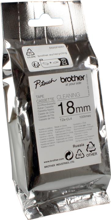 Actual product image Brother TZE-CL4 Cleaning Cassette (1.80 cm, Black)