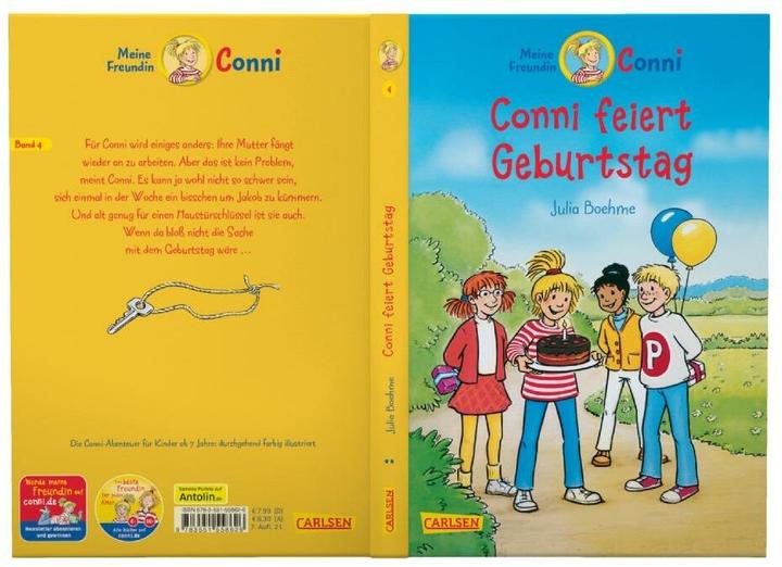 Immagine prodotto Conni-Erzählbände, Band 4: Conni feiert Geburtstag (farbig illustriert) (Tedesco, Julia Boehme, Herdis Albrecht, 2016)