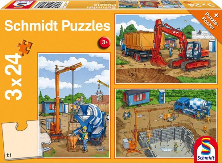 Schmidt Spiele Sul cantiere 3x (72 pezzi)