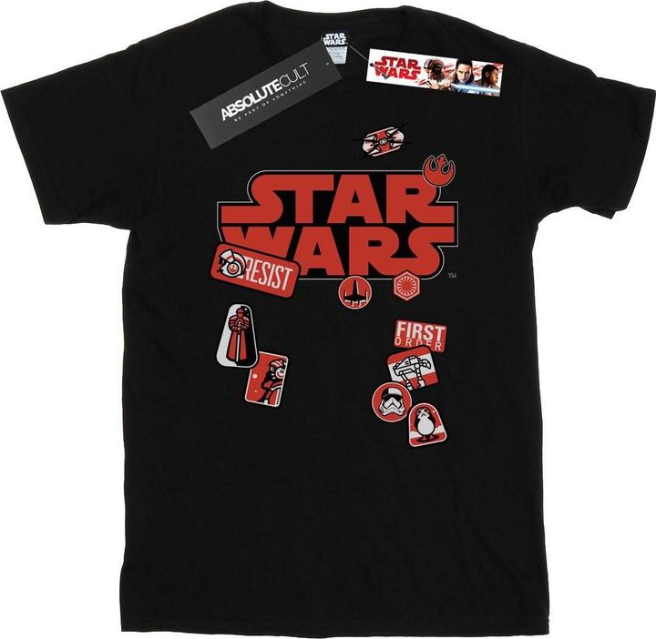 Star Wars The Last Jedi Badges TShirt (XL)