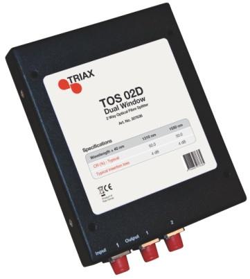 Actual product image Triax TOS 02 D 2-way optical amplifier with FC/PC connectors (Cords)