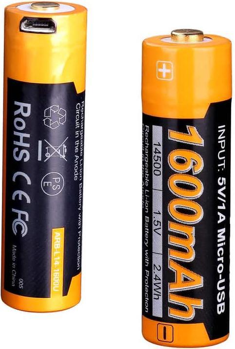 Actual product image Fenix ARB-L14-1600U - Li-Ion battery type 14500 (AA)