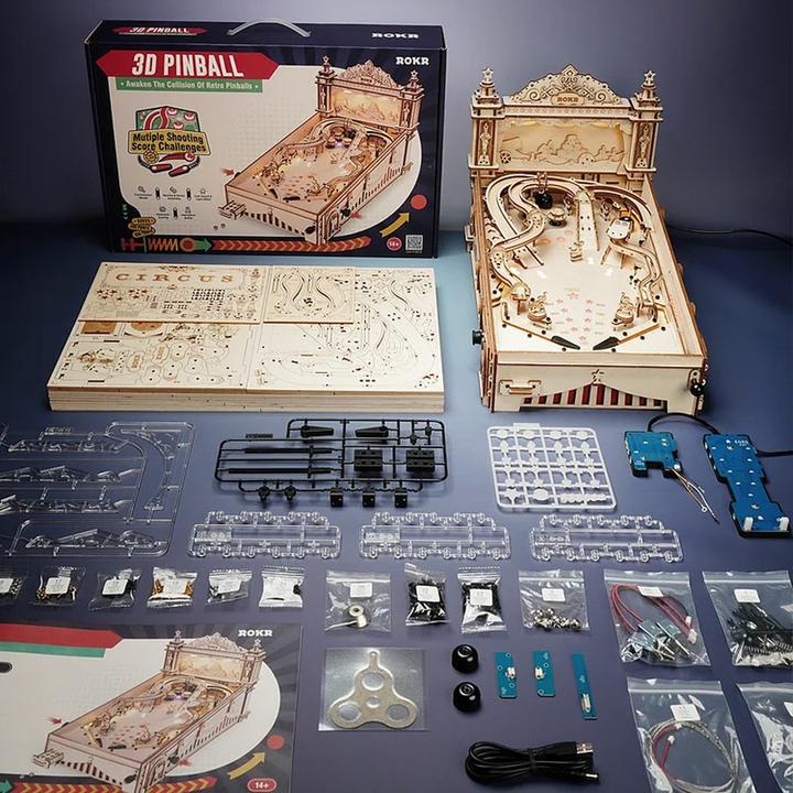 Produktbild Rokr Pinball / Flipperkasten - 3D Holzbausatz