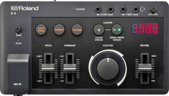 Actual product image Roland Aira E-4 vocal effects unit with headphones (Studio- and Livemixer)