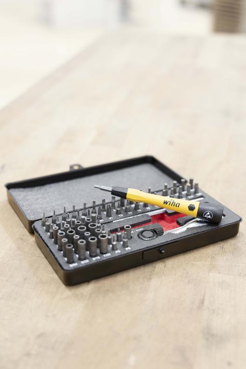 Produktbild Wiha Micro Bit Set 65-tlg. inkl. Aufbwahrungsbox Feinmechanik Schraubendreher Set Bit Halter (4 mm)