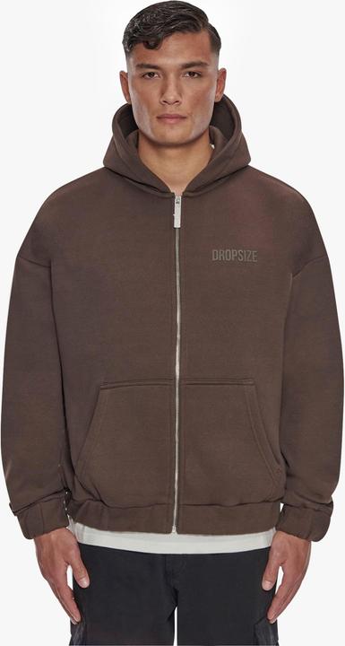 Actual product image Dropsize Heavy Oversize HD Print Zip Hoodie - 124669 (M)