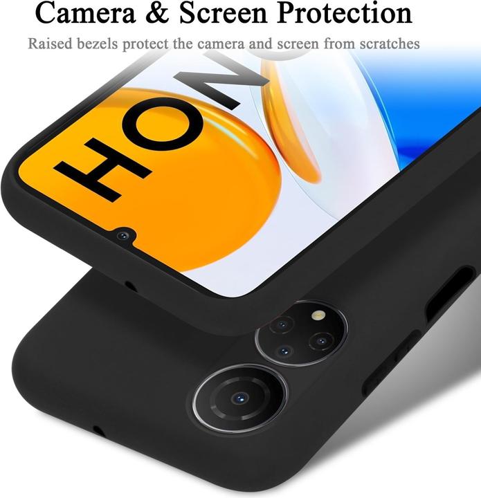 Actual product image Cadorabo TPU Liquid Silicone Case Cover for Honor X7 (Honor X7)