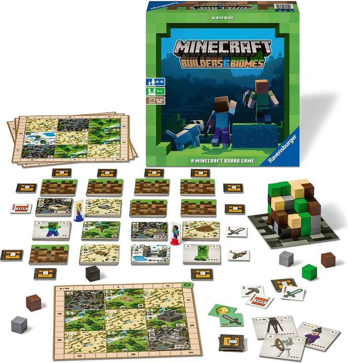 Actual product image Ravensburger board game Minecraft Builders & Biomes (LT, LV, EE), 27088 (Latvian, Lithuanian, Estonian)