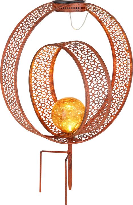 Globo Solarleuchte Metall Rostoptik, 1xled (IP44)