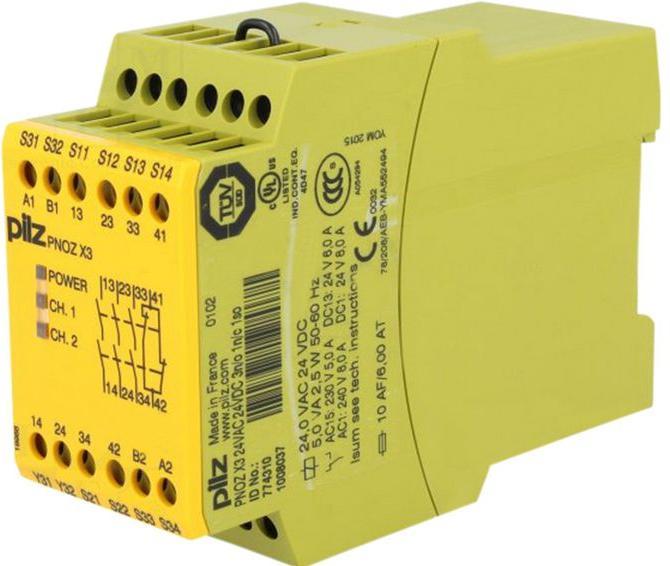 Actual product image Pilz PNOZ X3 safety relay w/LED,24Vac/dc