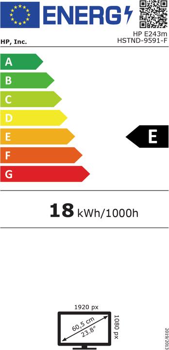 Energie-Label HP E243m (1920 x 1080 Pixel, 23.80")