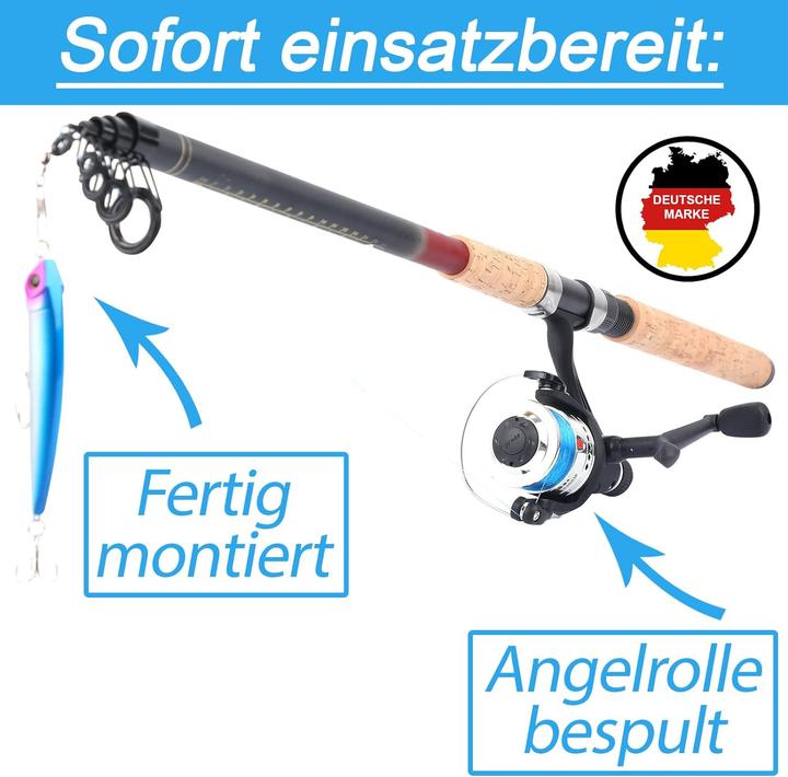 Immagine prodotto Q-Tac Set da pesca per bambini (Telescopio, 270 cm)