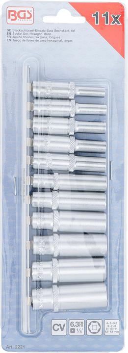Produktbild BGS Steckschlüssel-Einsatz-Satz (4 mm, 5 mm, 5.5 mm, 6 mm, 7 mm, 8 mm, 9 mm, 10 mm, 11 mm, 12 mm, 13 mm)