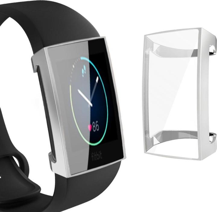 Produktbild Cover-Discount Fitbit Charge 4 - Gummi Schutz Case silber