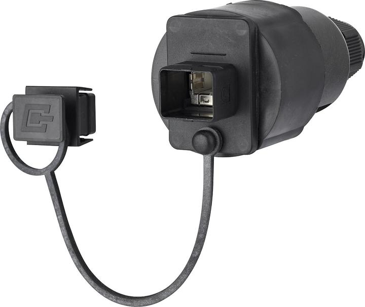 Produktbild Metz Connect 1401145512KE - RJ-45 - -40 - 70 °C - Schwarz - IP67 - ISO/IEC 11801 Ed.2.2:2011-