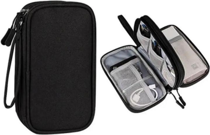 Produktbild Only-Bags.Store Kabeltasche, Elektronikzubehör Organizer, Tragbare Kabelorganizer, Doppelte Kabel Tasche für