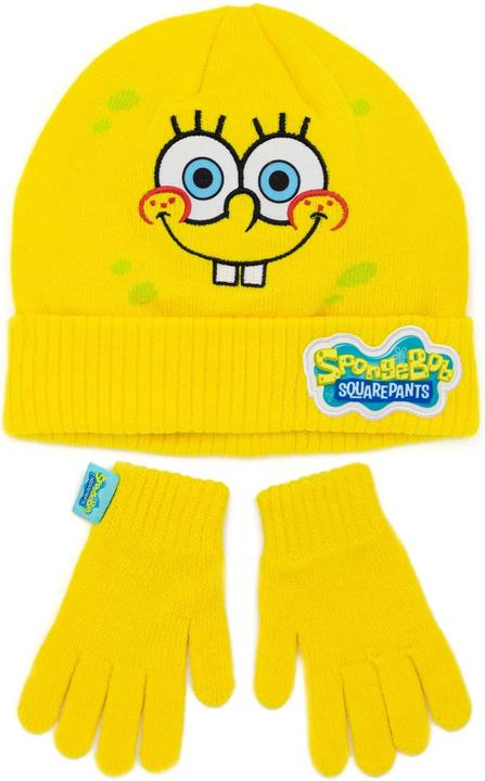 Spongebob Squarepants Strickmütze und Handschuhe Set