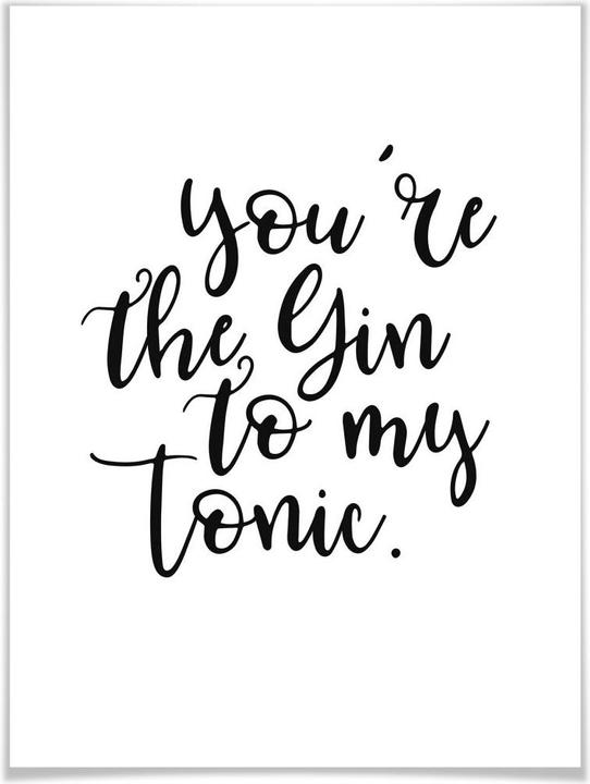 Produktbild Trenddeko You are the Gin to my tonic (24 x 30 cm)