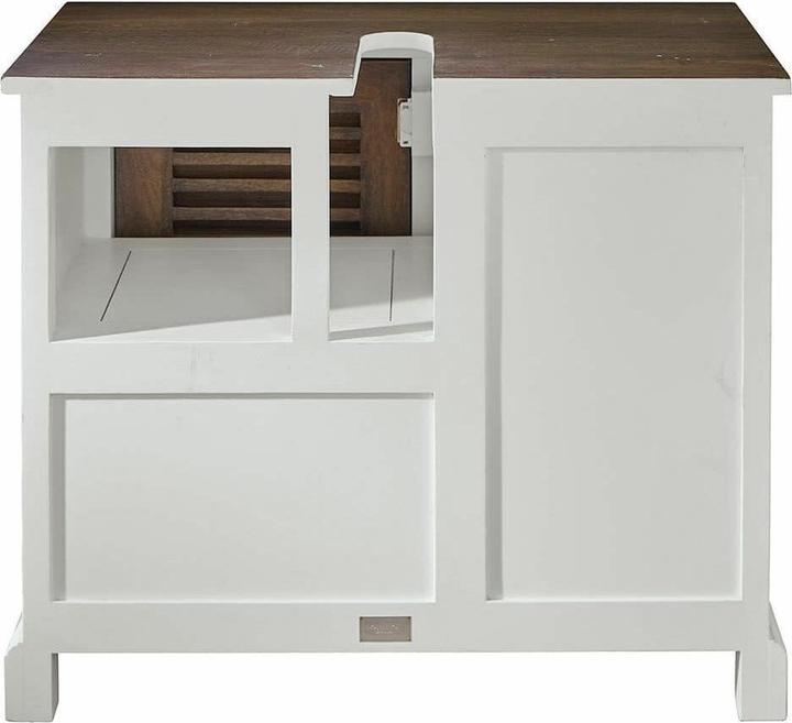 Produktbild Loberon Waschbeckenunterschrank Farmington weiss/braun