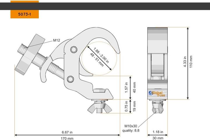 Produktbild Global Truss Selflock Hook Easy 48-51/30/250kg
