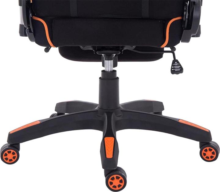 Immagine prodotto CLP Sedia da ufficio da corsa Turbo in tessuto con poggiapiedi, nero/arancio