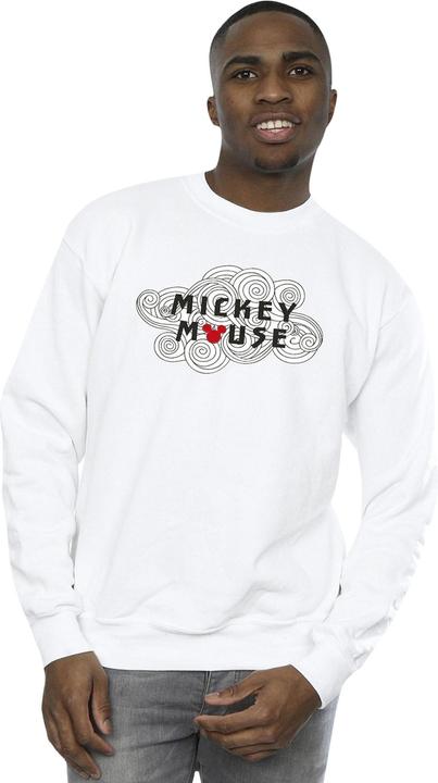Actual product image Disney Mens Mickey Mouse Swirl Logo Sweatshirt (L)