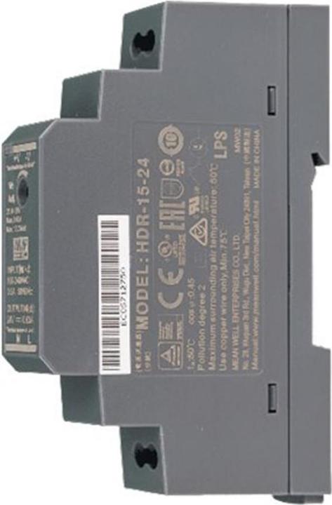 Actual product image Insys icom DIN rail power supply unit, 24VDC, IN 90-264VAC, /120-370VDC, Class II, double (15 W)