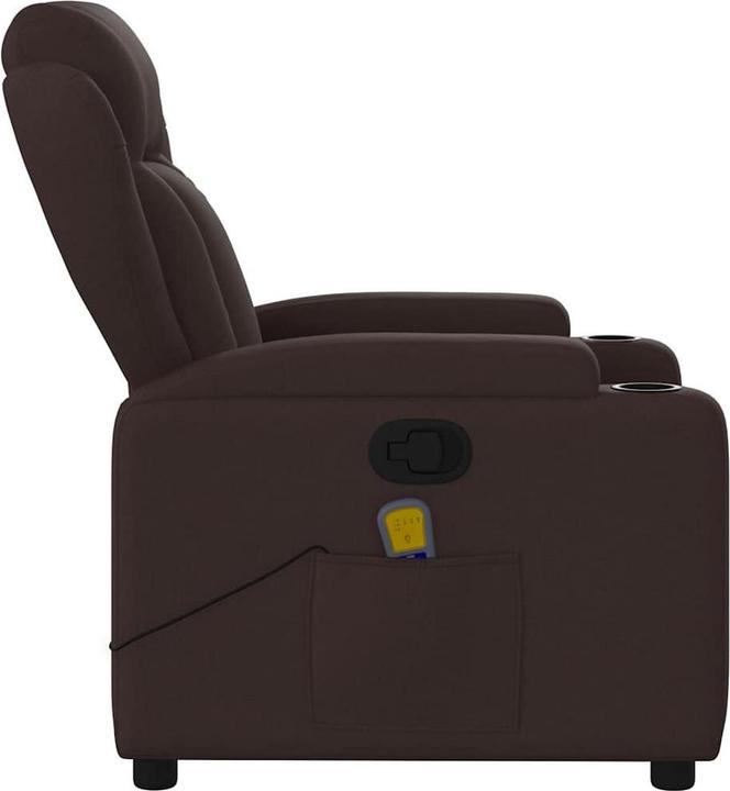 Immagine prodotto VidaXL Sedia da massaggio in tessuto marrone scuro,Colore: Marrone scuro,Materiale