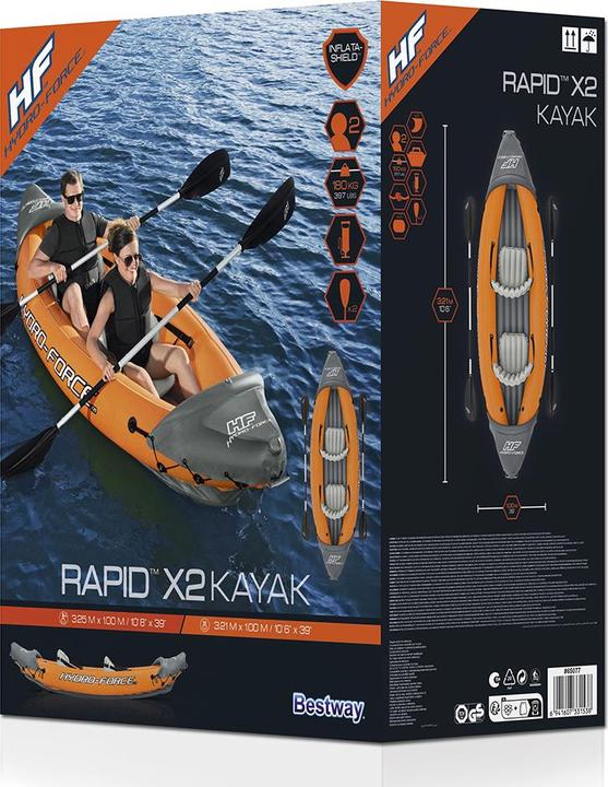 Actual product image Bestway Hydro Force Kayak Lite-Rapid X2 321x88cm (2 pers.)