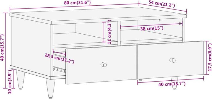 Produktbild VidaXL Bryce (80 x 54 x 40 cm)