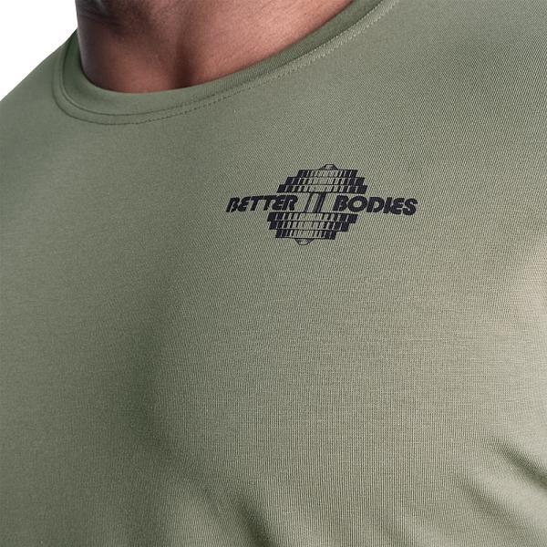 Actual product image Better Bodies Essential Tapered Tee - Washed Green (XXL)