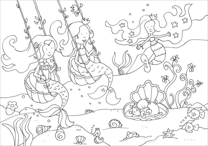 Immagine prodotto Tessloff Libro da colorare con adesivi glitterati. Sirene
