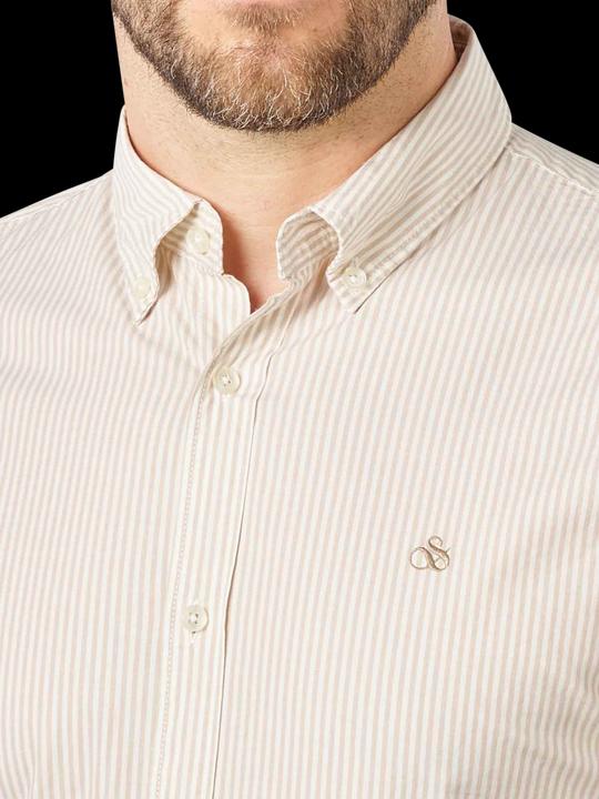Actual product image Scotch & Soda Essential Stripe Shirt Longsleeve Off White (M)