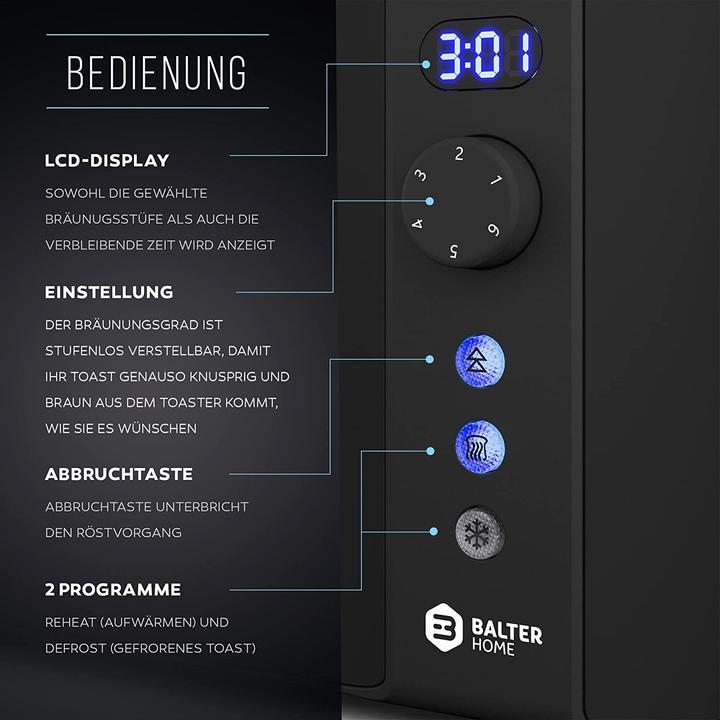 Actual product image Balter Long slot toaster TS-04-LCD