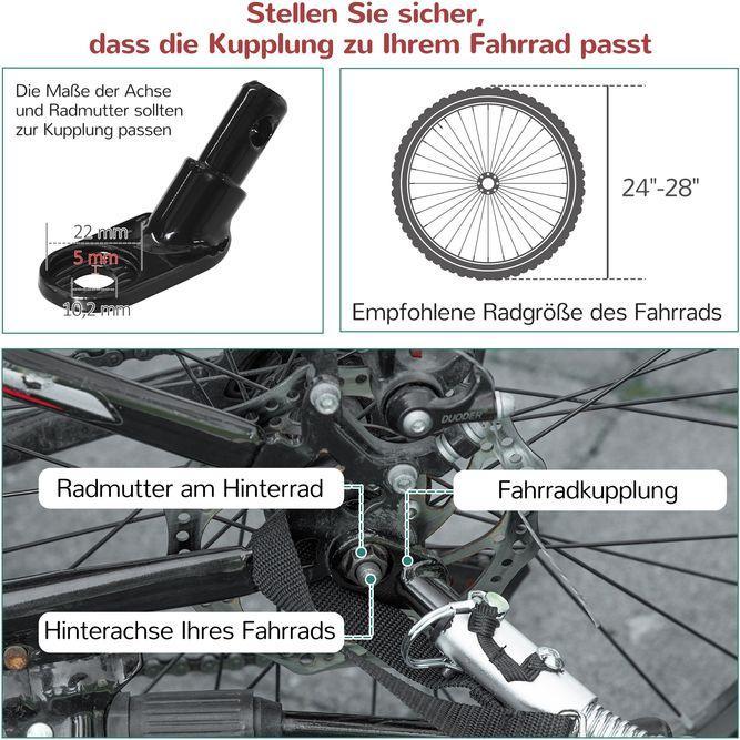 Image du produit Swisshandel24 Remorque vélo remorque enfant avec porte grillagée pour 2 enfants avec frein et sac de rangement