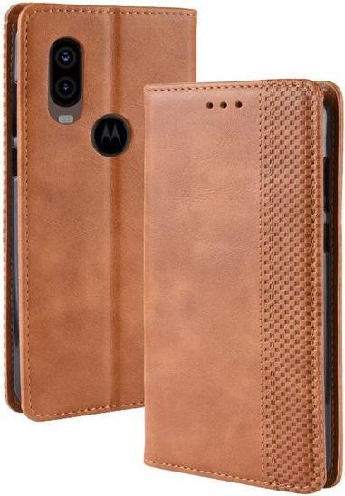 Produktbild MU Style Vintage Style Leder Bookcover Hülle (Motorola One Vision)