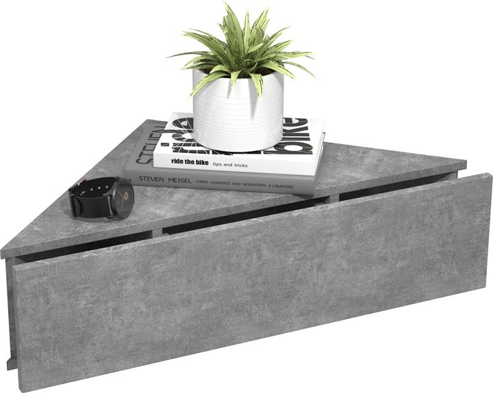 Produktbild VCM Holz Wandschublade Nachtschrank Wandboard Eckregal Schublade Konsole Nachttisch Usal S (60 x 43 x 15 cm)