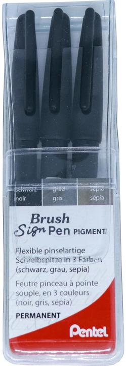 Produktbild Pentel Sign Pen (Schwarz, 3 x)