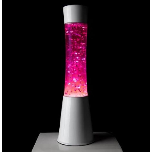 Image du produit Fisura Lampe à plasma blanche/rose avec paillettes coeurs (E27)