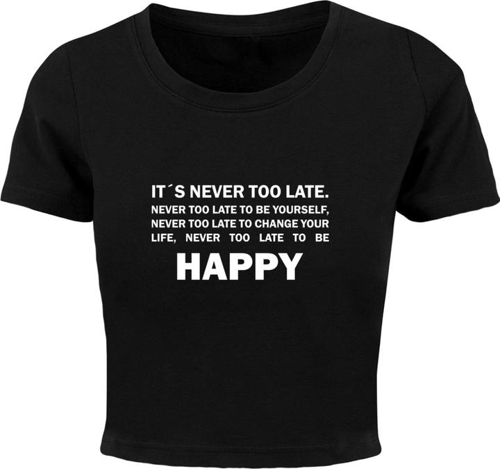 Immagine prodotto Merchcode Ladies Never Too Late Cropped Tee - 189173 (M)