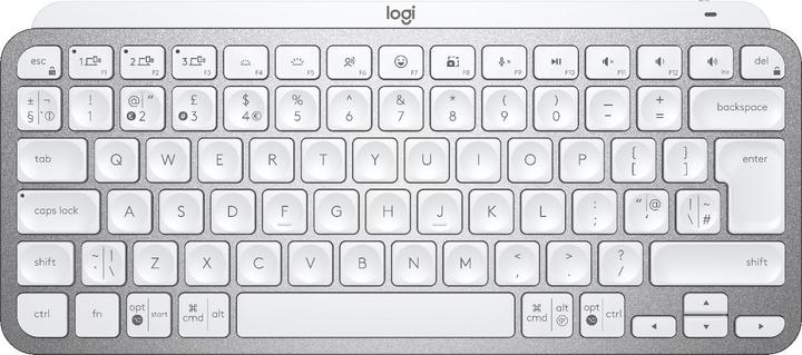 Logitech MX Keys Mini Minimalist Wireless Illuminated Keyboard - PALE GREY - UK - INTNL (Eng. Int., Kabellos)
