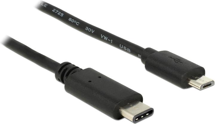Delock USB-Kabel Typ-C auf MicroB (0.50 m, USB 2.0)