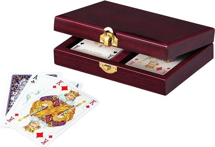 Actual product image Piatnik PIA2800 - Luxury cassette - wood (for bridge/poker)