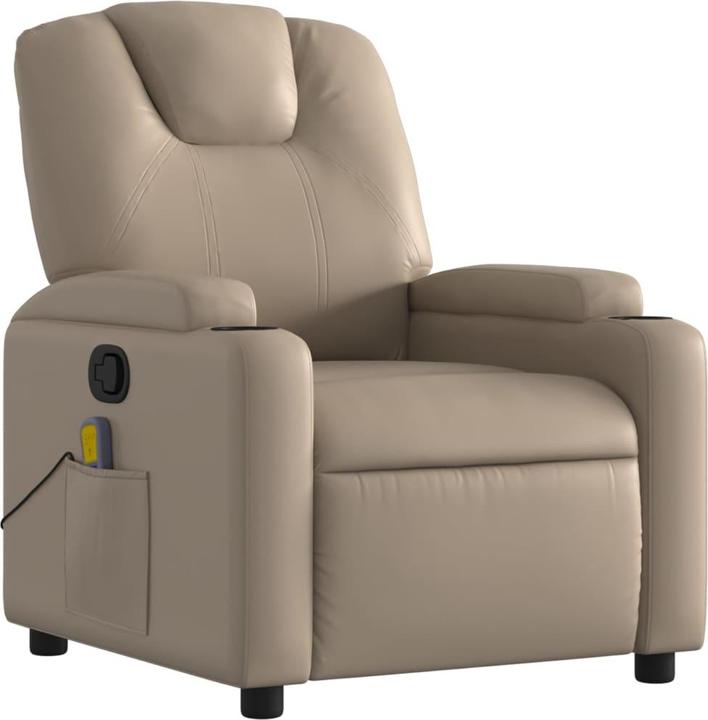 VidaXL Massagesessel Cappuccino-Braun Kunstleder,Farbe
